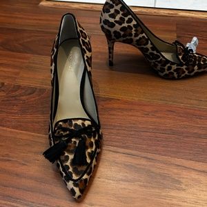 Ann Taylor calf hair pumps